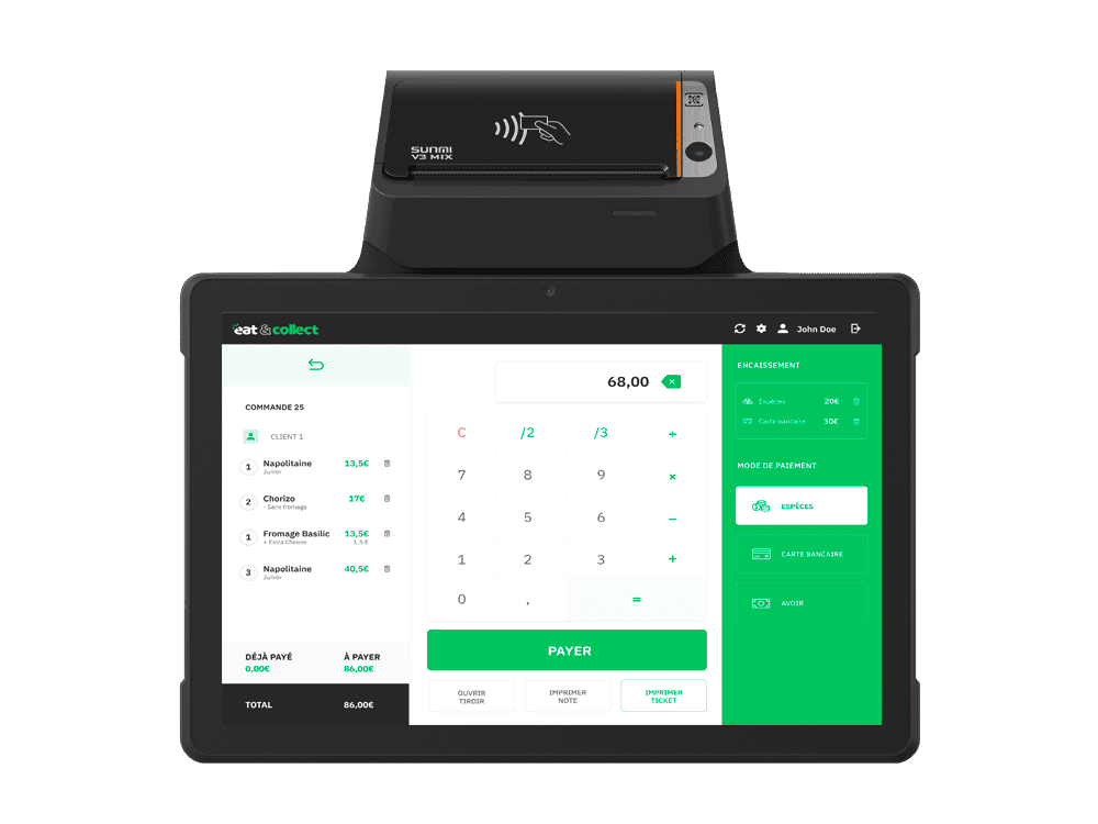Caisse mobile Pack Easy+ — Eat & Collect
