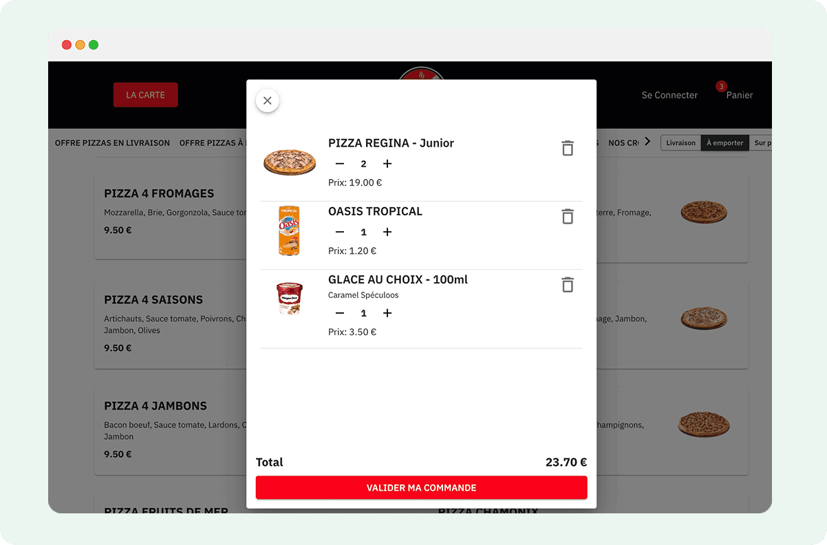 Back-office de gestion des commandes Eat & Collect